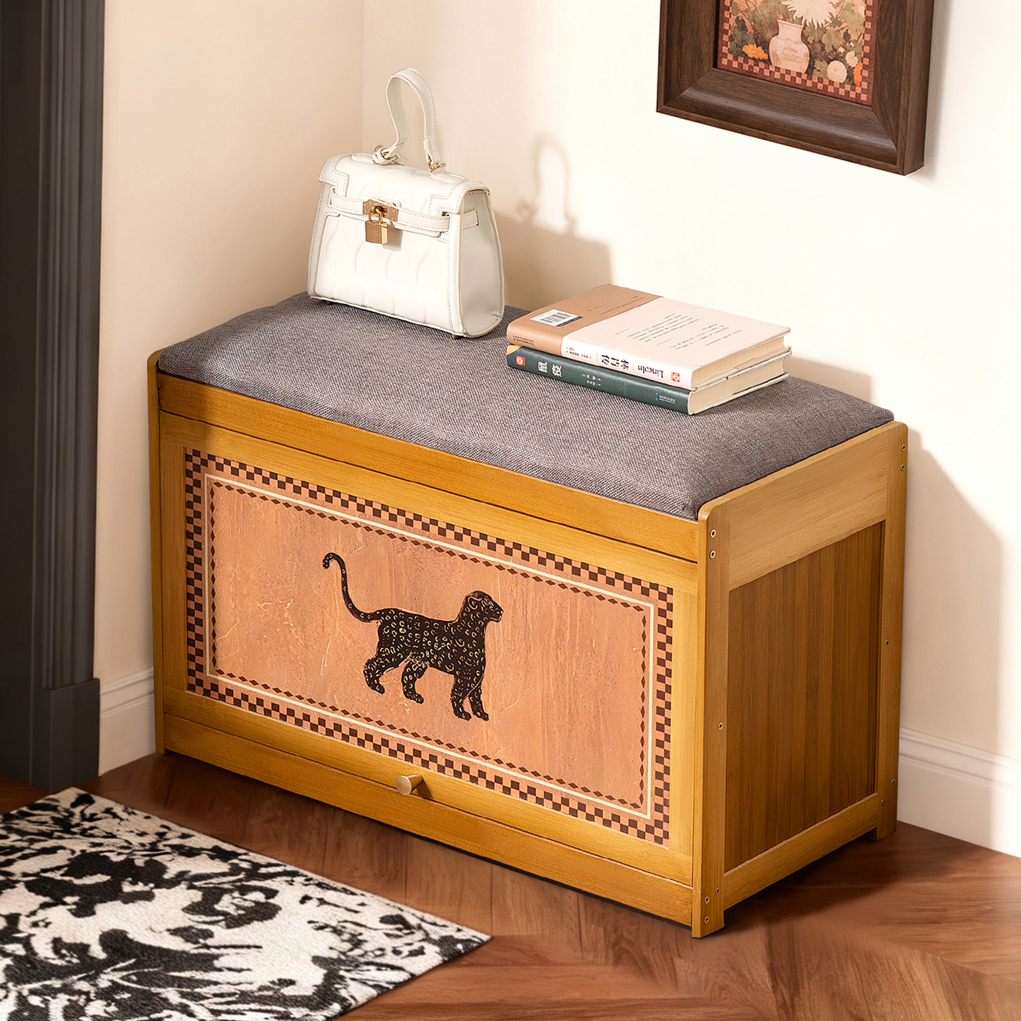 换鞋凳门口家用轻奢高级感