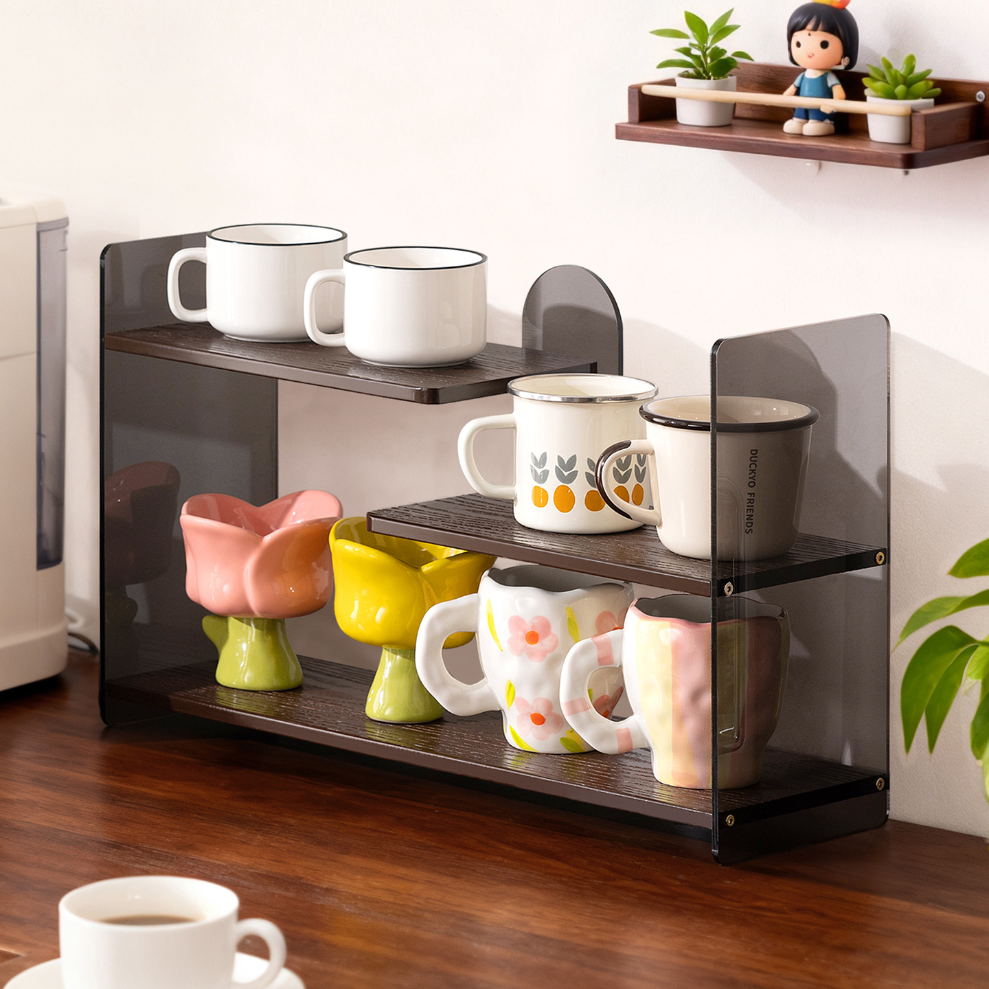 桌面杯子收纳置物架办公室整理