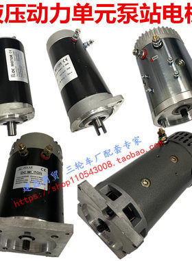 液压自卸翻斗堆高车电动尾门动力单元电机12v24v48v60v72v