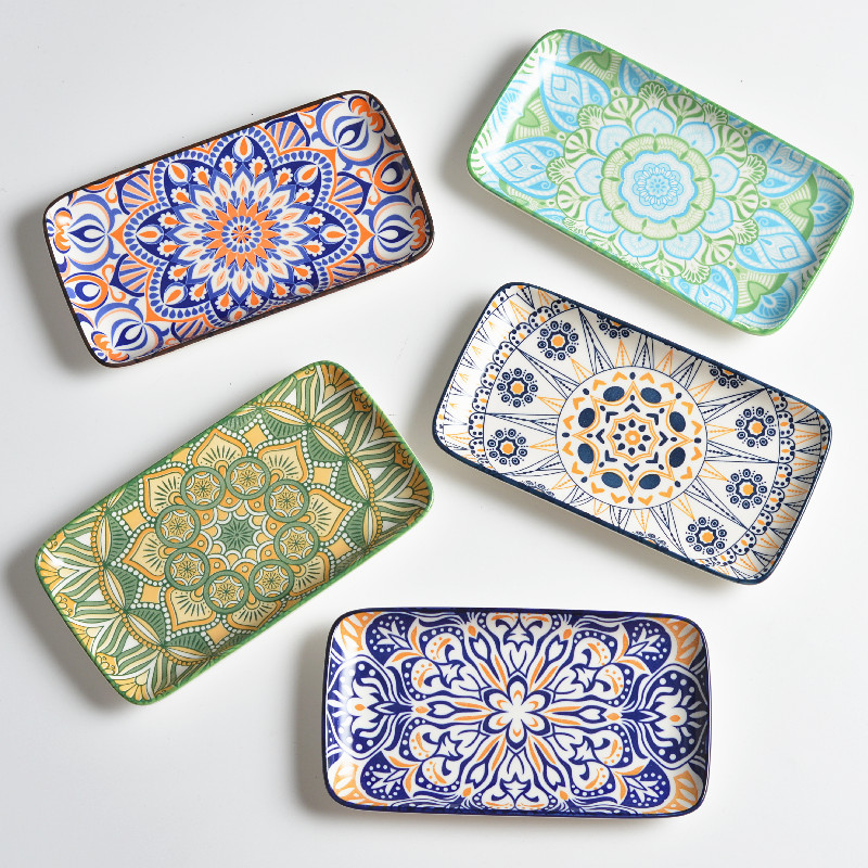 8.1英寸陶瓷小盘子长方形