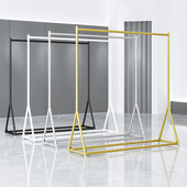 速发服装 陈衣服约列架 店衣架展示架落地专用简店铁艺金色货架装