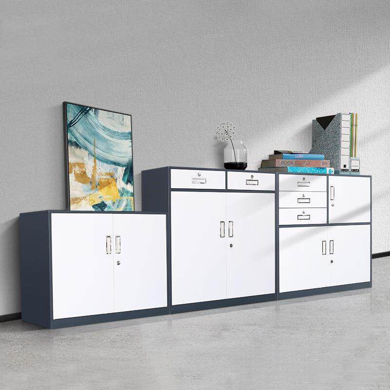 速发钢制办公文件柜矮柜铁皮桌下柜抽屉资料收纳柜带锁台工具储物