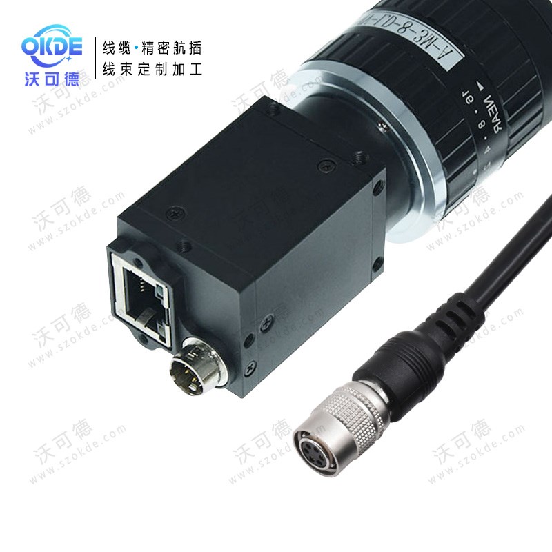 速发工业相机触发线兼容baer海康6pi芯屏蔽广濑10a-7p-6s线