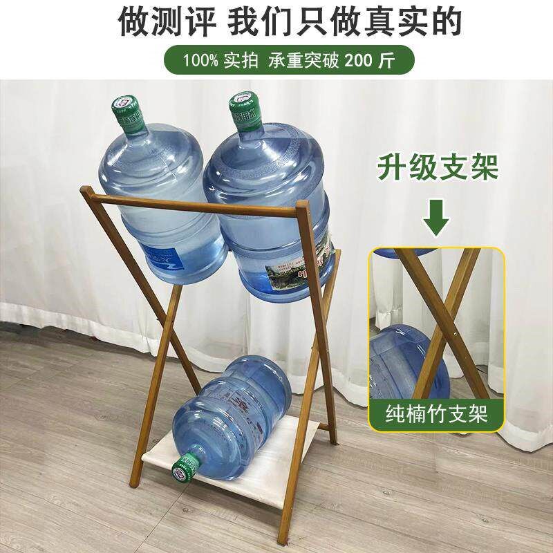 速发矮款胡桃木色网红个性落地可摺叠衣帽架晾衣架子实木楠竹制置