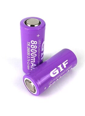速发GIF紫色h860ma8 高容量20650锂动力适用头灯筒
