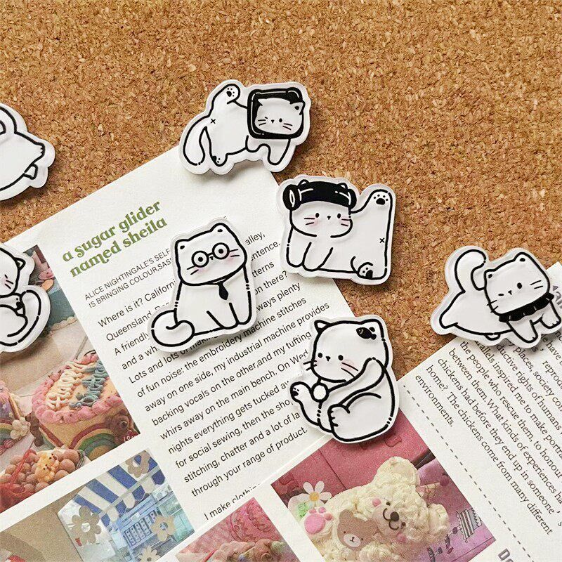 速发个漫画小猫咪is创意可爱图钉毛毡软木留言板照片墙装饰工字按