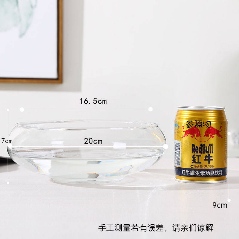 速发玻璃花瓶碗莲铜钱草水仙花盆水培花卉摆绿植水培 客厅台 面桌