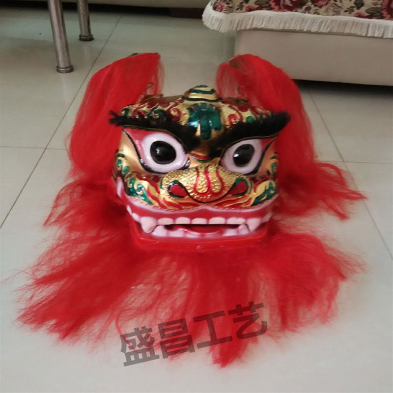现货速发舞龙舞狮道具北狮成人儿童单人小狮子服装舞狮子头皮整套