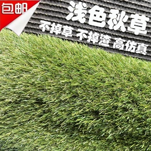仿真草坪四色秋草带枯草户外庭院花园装饰塑料假草皮人造草坪垫子