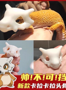 宝可梦守宫蜥蜴帽子头套配饰头骨头饰睫角仓鼠树蛙装饰物可爱变身