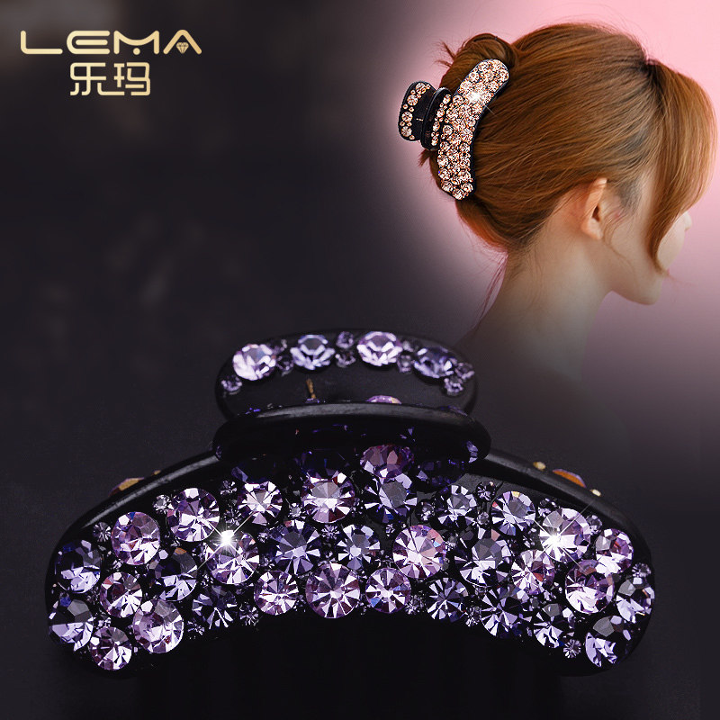 乐玛镶钻水钻发夹简约抓夹中号盘头发饰璀璨头饰手工饰品韩国,饰品/流行首饰/时尚饰品新,发饰,淘宝优惠券,粉丝福利购,淘宝优惠卷
