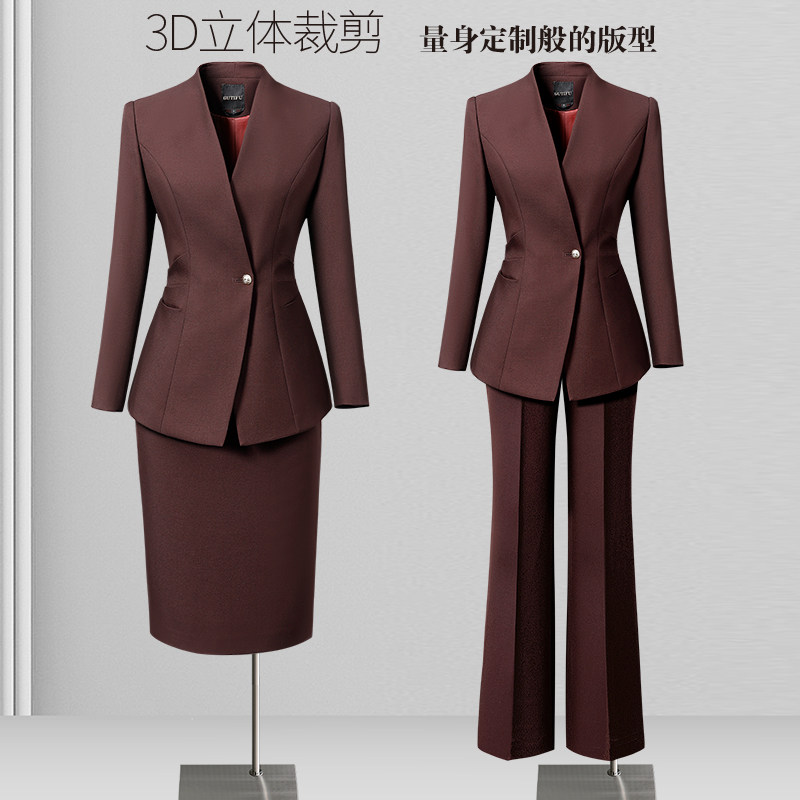 西装套装女2025新款春秋款时尚洋气气质收腰经理白领职业正装西服