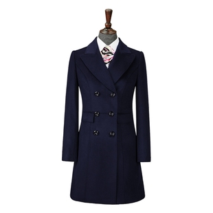 工作服大衣女冬职业毛呢外套中长款男女同款呢子物业行政银行教师