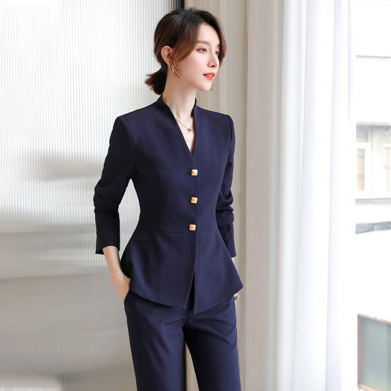 诗璐雅职业西装套装女春季款2026新款气质长袖珠宝店售楼部工作服