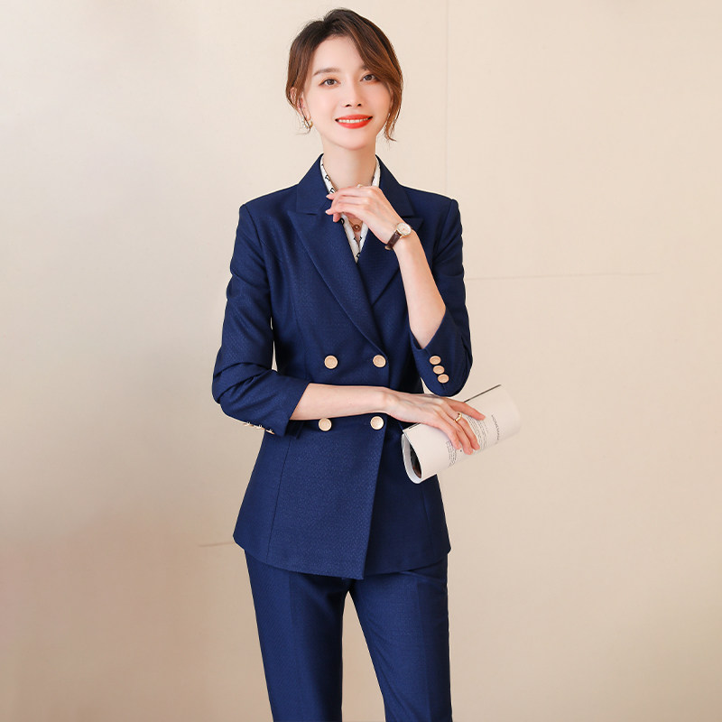 诗璐雅时尚职业装气质女神范秋冬季置业顾问高端工作服正装女套装