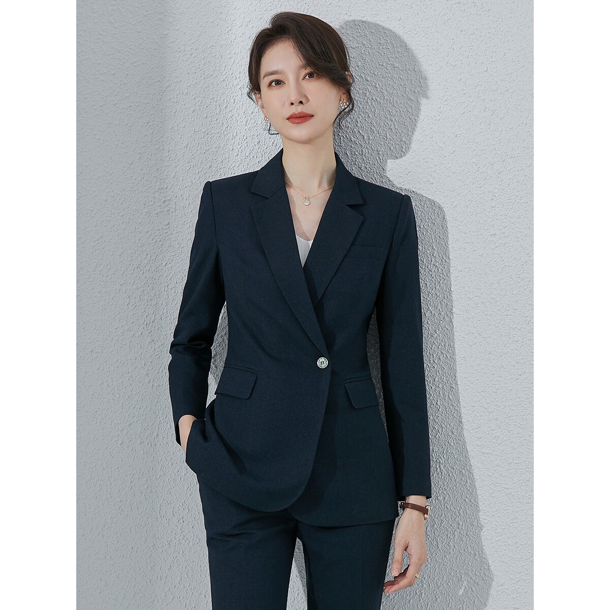 诗璐雅西装外套女秋冬季2026新款时尚一粒扣职业装韩版干练工作服