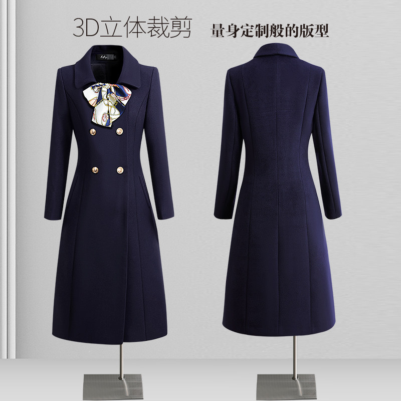 职业毛呢外套女春秋新款修身珠宝店售楼部工作服加棉加厚呢子大衣
