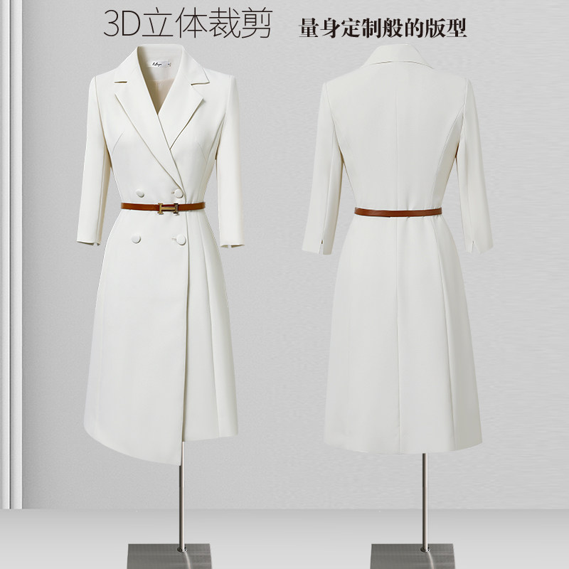 秋季职业连衣裙女高级感西装裙主持人气质正装医美前台工作服春秋