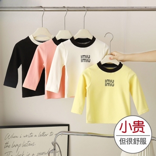 女童长袖 新款 t恤德绒男童卫衣小女孩宝宝秋衣上衣 秋季 儿童打底衫