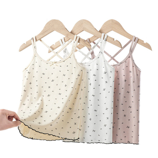 背心女宝宝蝴蝶结打底衫 11岁无袖 儿童小女孩9 女童吊带2026春夏季