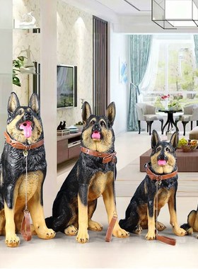 现货速发创意狗摆件落地家居客厅大号德牧犬庭院花园门口装饰摆设