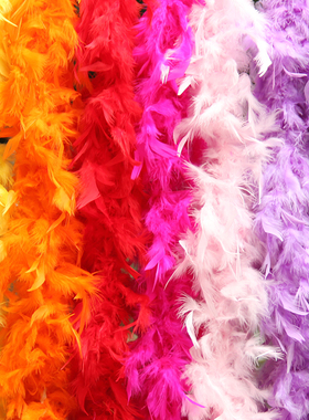 速发羽毛条婚礼布置婚房火饰舞庆表演装鸡毛 结婚条台生派对pty道