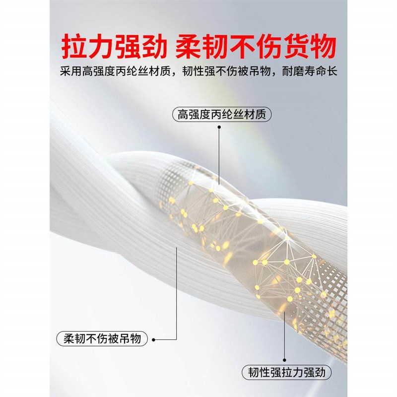 速发国标扁平吊带起重吊装带工业行吊车5吨吨2吨6米带汽车拖车绳