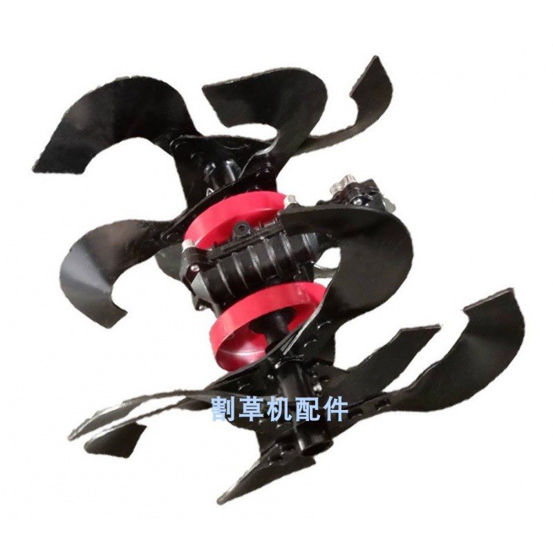 现货速发割草机配件小型松土机翻土微耕刀头锄草机头松土轮刀片除