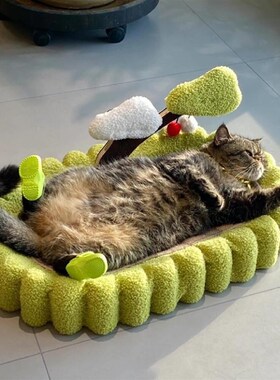 速发摇钱树编织椭圆剑可可爪盆猫窝耐抓耐磨小清新麻睡猫玩