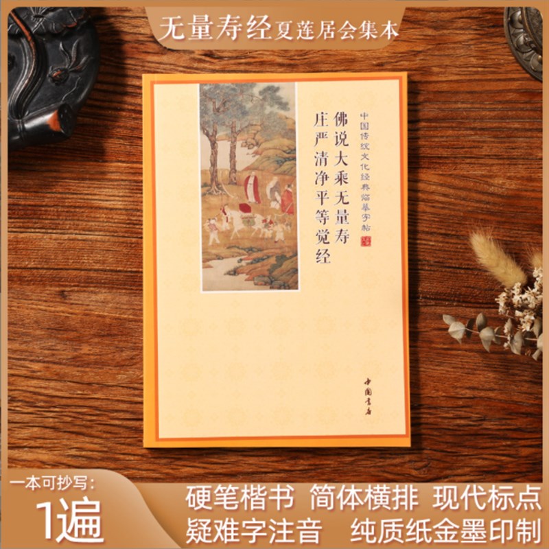 速发简体横板无量寿经康僧铠版夏莲居版手抄本初学者硬笔练字