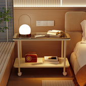 速发床头柜替代品简架卧物约边几家用置室极窄可移动床边桌收纳柜