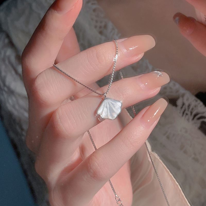 现货速发轻奢小众秋冬搭配项链贝壳闺蜜送朋友礼物生日一贝子银色