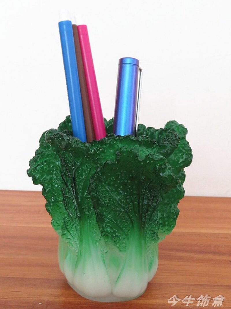 부를 불러일으키는 양배추 펜 꽂이 실용적인 선물 홈 액세서리 사무용품 학생 문구류 생일 선물