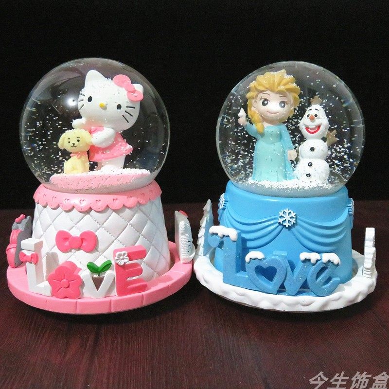 MERMAID SPINNING SNOW CRYSTAL BALL MUSIC BOX MUSIC BOX GIFT ORNAMENT GIRLFRIEND PRINCESS GIRL BIRTHDAY GIFT