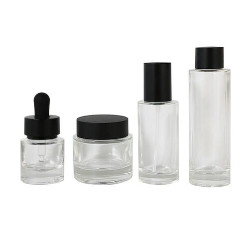 速发厚底玻璃套装瓶滴管瓶精华乳液按压瓶化妆瓶套装空瓶