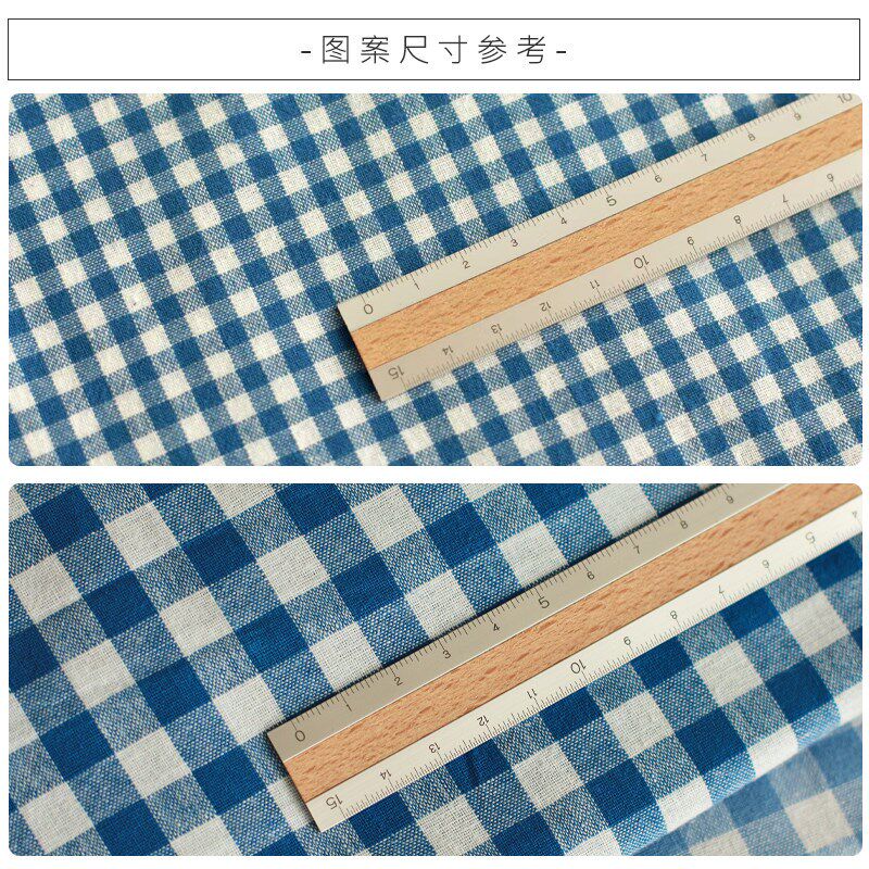 速发纯棉先染布经典格纹色织格子布mm大格子娃衣手作面料
