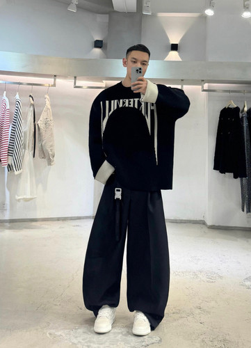 DUJIA 24FW Rick风格Owens暗黑 羊毛套头毛衣