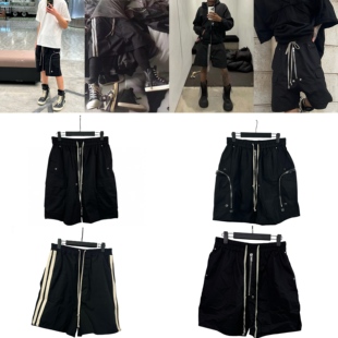 RODOWENS24SS Cargo bale拉链工装裤梭织面料夏季黑色短裤情侣款