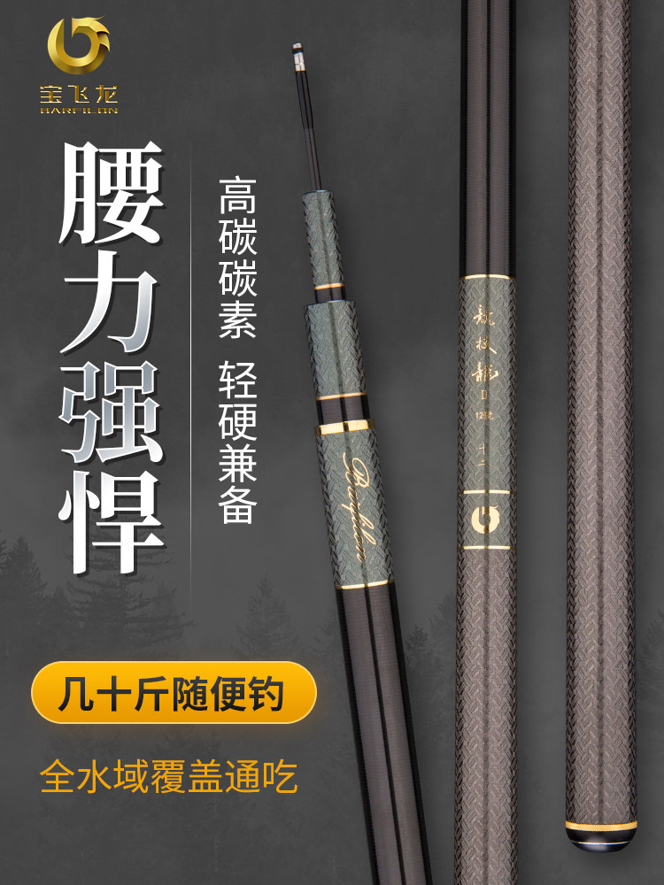 2021新款宝飞龙鱼竿旗舰竞技龙二代超轻硬台钓大物手杆鲤鲫竿手竿