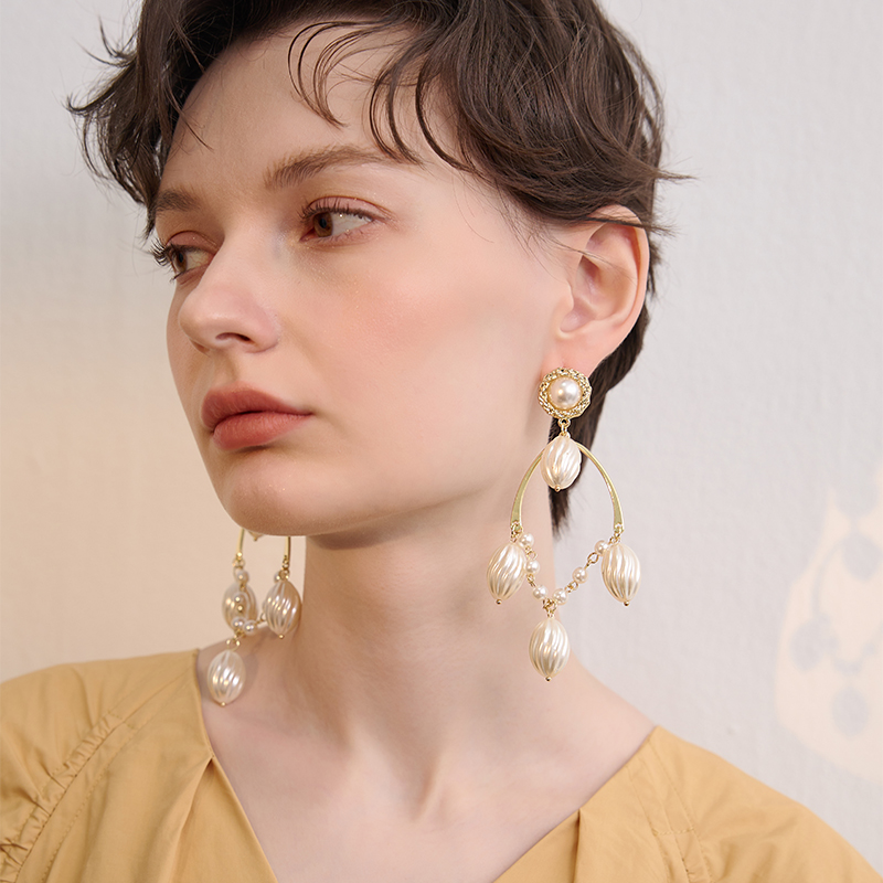 苏心度假风气质高级流苏耳环