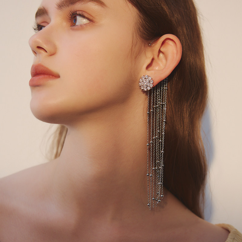 苏心925银针长款流苏不对称耳环气质高级感小众设计耳挂耳钉耳饰,饰品/流行首饰/时尚饰品新,耳环,淘宝优惠券,粉丝福利购,淘宝优惠卷
