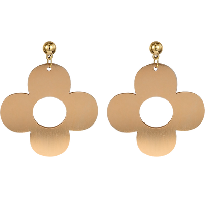 韩国版花朵百搭长款流苏耳环