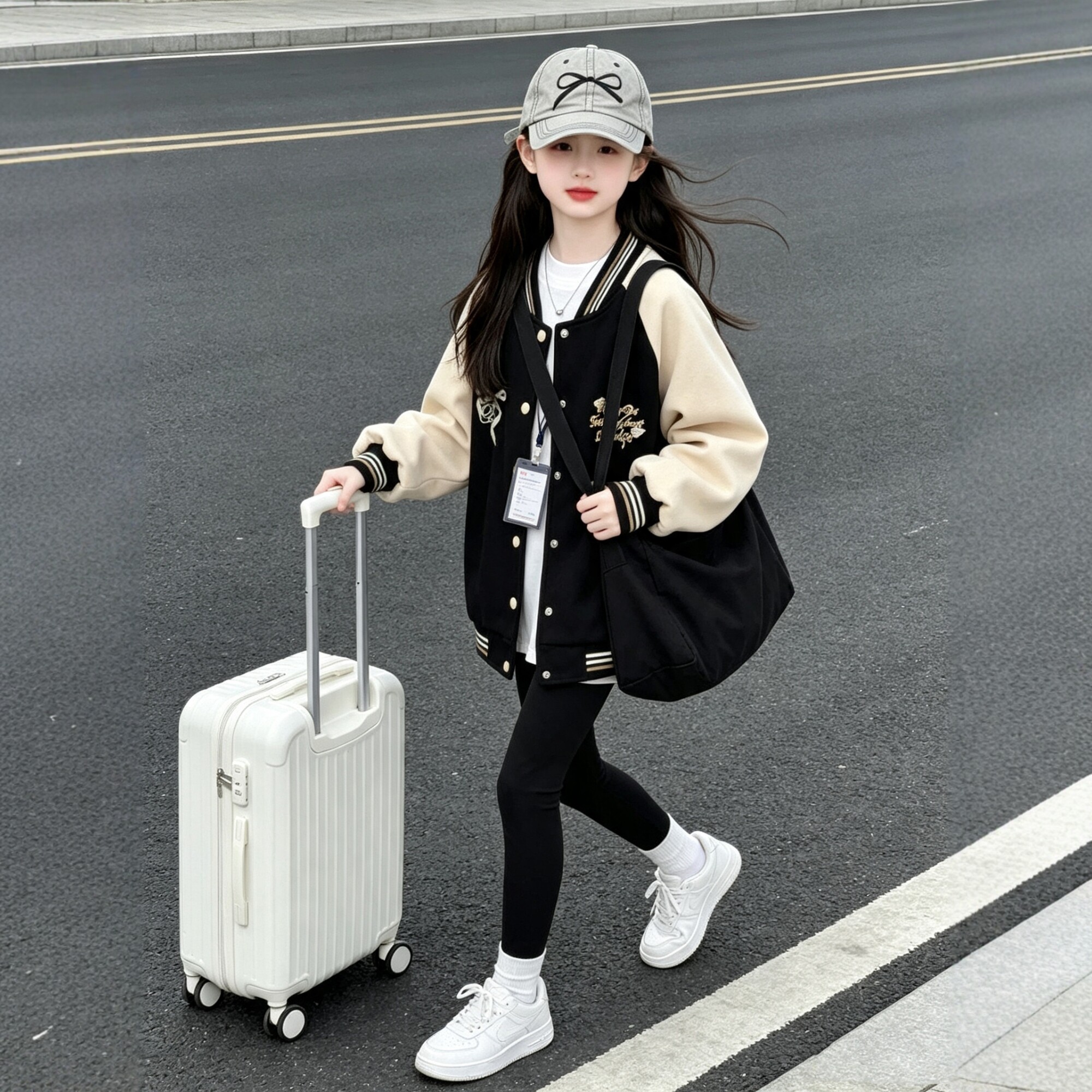 女童美式棒球服外套2026韩版图片