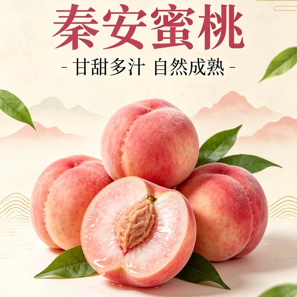 秦安蜜桃甘肃特产整箱新鲜水蜜桃