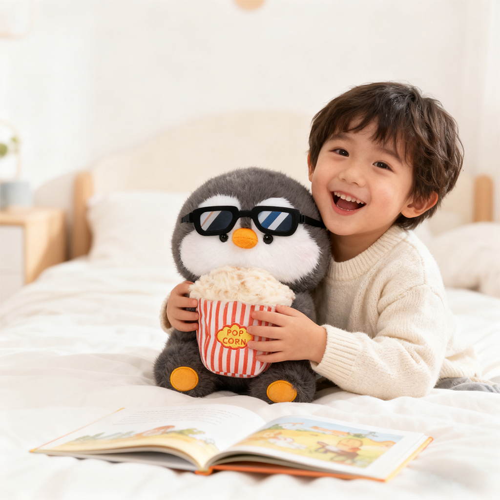 可爱企鹅玩偶睡觉抱枕抱睡公仔