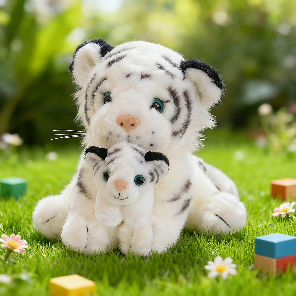 仿真白虎玩偶睡觉抱枕娃娃毛绒