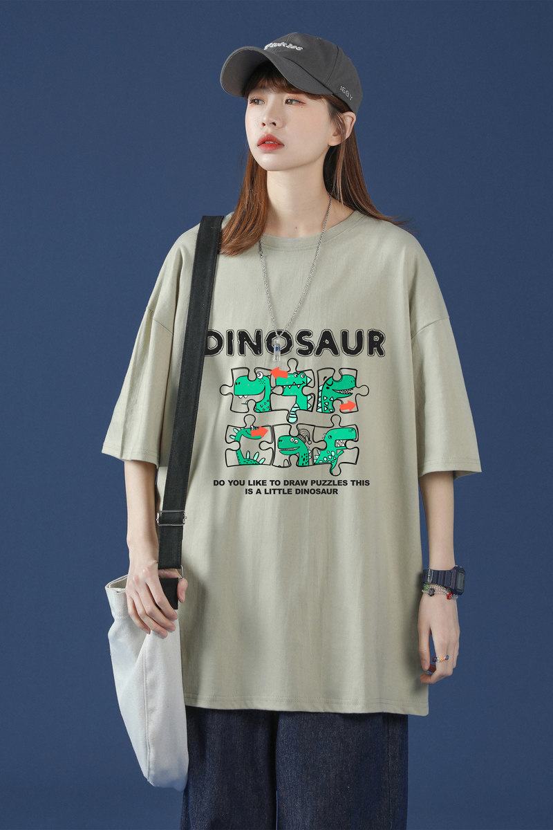（图案已注册）中性风恐龙T恤男体恤女T情侣T恤T05-P25,女装T恤,四季星座221-7