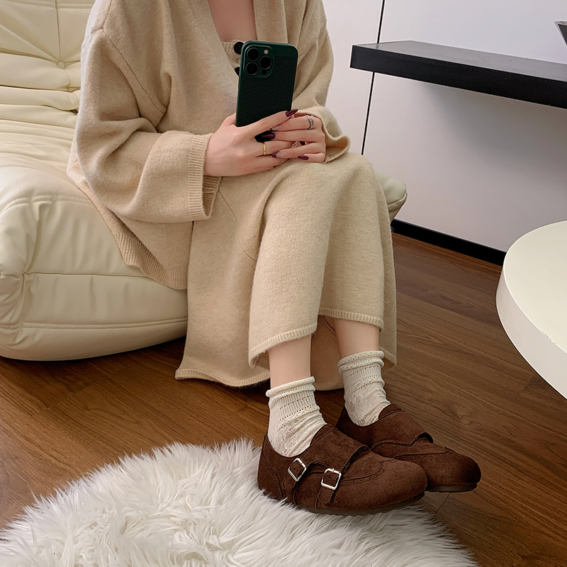 冬季加绒保暖懒人一脚蹬棉鞋