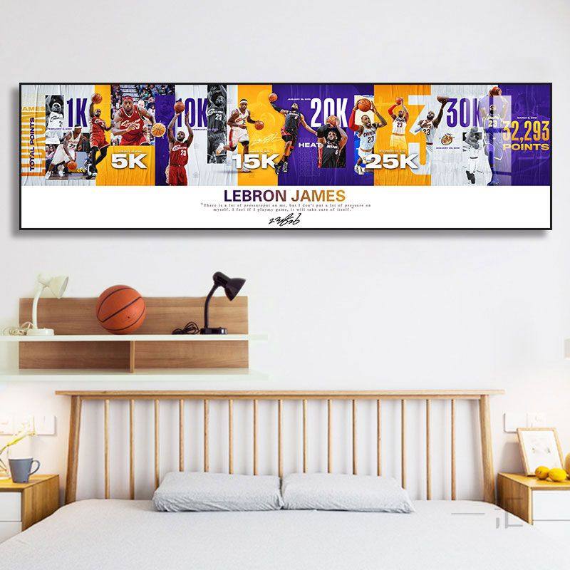 NBA篮球明星挂画男生卧室壁画