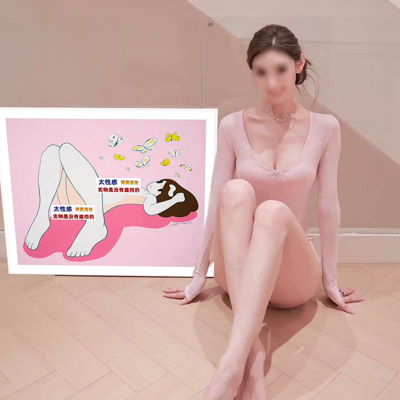 天野健挂画小红书安琪同款维纳斯与猫客厅卧室装饰画女生房间壁画